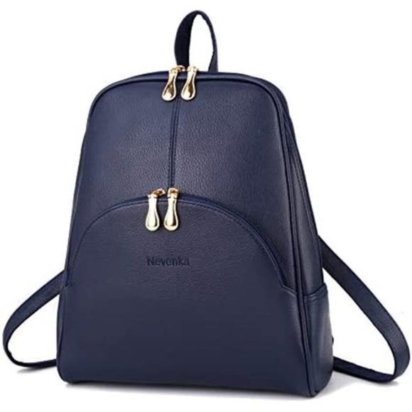 Backpack Purse for Women Casual Shoulder Bag Navy Blue